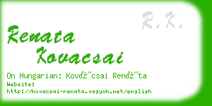 renata kovacsai business card